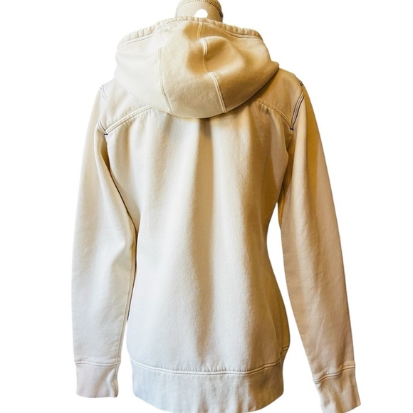 Mountain Hardwear women’s Cream Hoodie with Red and Blue Graphic size large - Picture 4 of 12